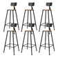 Outdoor Industrial Counter Stool Wood and Metal Black Footrest Bar Stool 6 Piece Set Round Clearhalo 'Bar Furniture' 'Bar Stools' 'bar_stools' 'furn' 'furn_bar_stools' 'Furniture' 'Kitchen & Dining Furniture' 5797870