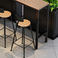 Outdoor Industrial Counter Stool Wood and Metal Black Footrest Bar Stool Clearhalo 'Bar Furniture' 'Bar Stools' 'bar_stools' 'furn' 'furn_bar_stools' 'Furniture' 'Kitchen & Dining Furniture' 5797883