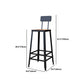 Outdoor Industrial Counter Stool Wood and Metal Black Footrest Bar Stool Clearhalo 'Bar Furniture' 'Bar Stools' 'bar_stools' 'furn' 'furn_bar_stools' 'Furniture' 'Kitchen & Dining Furniture' 5797886