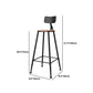 Outdoor Industrial Counter Stool Wood and Metal Black Footrest Bar Stool Clearhalo 'Bar Furniture' 'Bar Stools' 'bar_stools' 'furn' 'furn_bar_stools' 'Furniture' 'Kitchen & Dining Furniture' 5797887