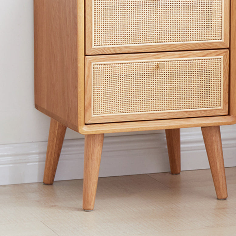 Table de nuit en bois massif Les tiroirs modernes comprenaient 2 table de chevet de table de tiroir avec les jambes