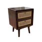 Solid Wood Night Table Modern Drawers Included 2 Drawer Accent Table Nightstand with Legs