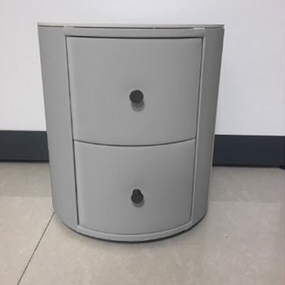 Glam Night Tisch Kunstleder und echter Marmor -Nachtschrankschubladen enthalten