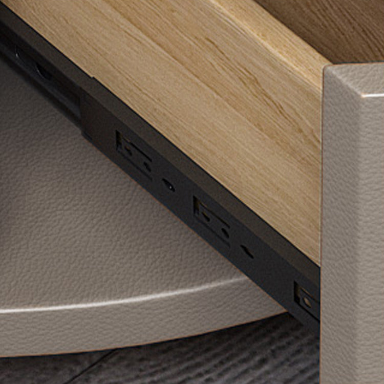 Glam Night Tisch Kunstleder und echter Marmor -Nachtschrankschubladen enthalten