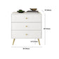 Glam witte opbergkast dressoir vaste dennen opbergkist met metalen voeten