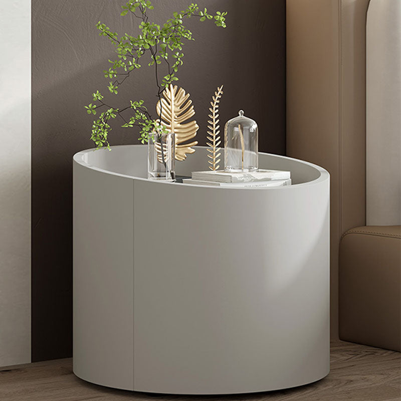 Contemporary Solid Wood Night Table 1 Drawer Bed Nightstand for Bedroom Cream Gray 1 Piece Clearhalo 'Bedroom Furniture' 'furn' 'furn_night_stand' 'Furniture' 'night_stand' 'Nightstands' 5797997