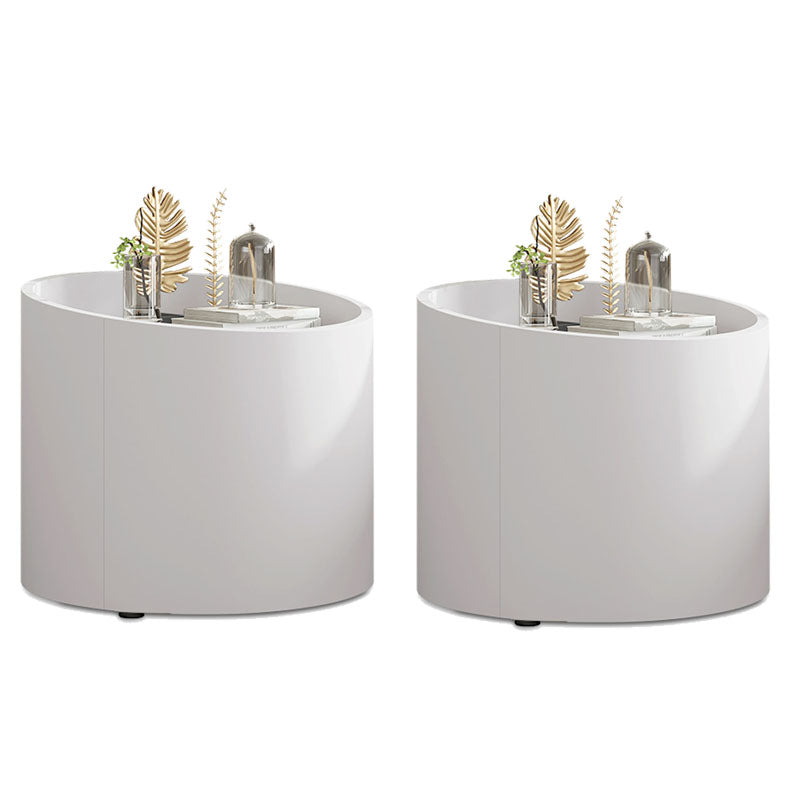 Contemporary Solid Wood Night Table 1 Drawer Bed Nightstand for Bedroom White 2 Piece Set Clearhalo 'Bedroom Furniture' 'furn' 'furn_night_stand' 'Furniture' 'night_stand' 'Nightstands' 5798003