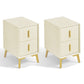 Nightstand Wood Glam 2 Table de nuit du tiroir avec jambes pour chambre à coucher