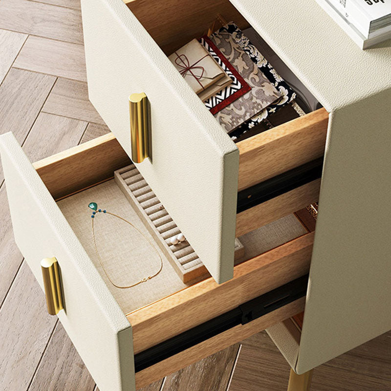 Nightstand Wood Glam 2 Table de nuit du tiroir avec jambes pour chambre à coucher