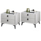 Faux Marble and Solid Wood Nightstand Contemporary Legs Included Bed Nightstand Drawers Ivory 2 Piece Set Clearhalo 'Bedroom Furniture' 'furn' 'furn_night_stand' 'Furniture' 'night_stand' 'Nightstands' 5798049
