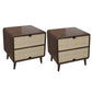 Wicker & Rattan Bed Nightstand Contemporary Night Table for Bedroom