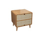 Wicker & Rattan Bed Nightstand Contemporary Night Table for Bedroom