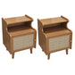 Wicker & Rattan Bed Nightstand Contemporary Night Table for Bedroom