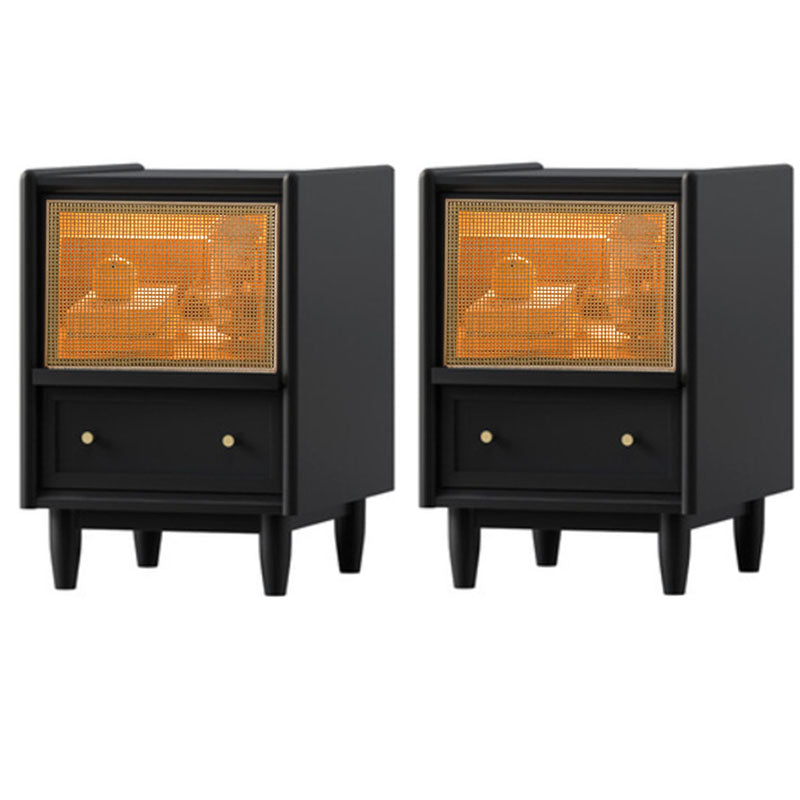 Zeitgenössischer Bett Nachttisch 2 Schubladen Akzenttisch Nachttisch