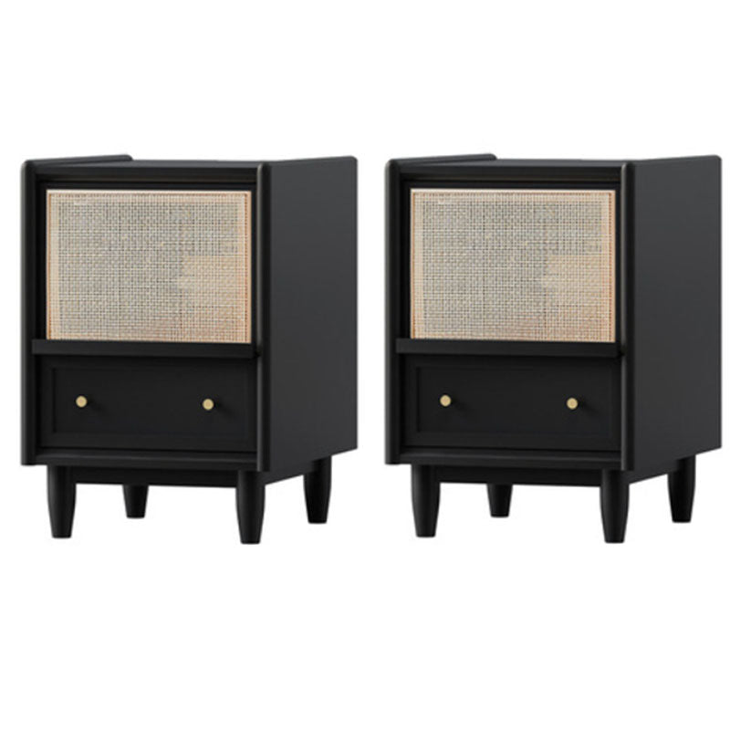 Zeitgenössischer Bett Nachttisch 2 Schubladen Akzenttisch Nachttisch