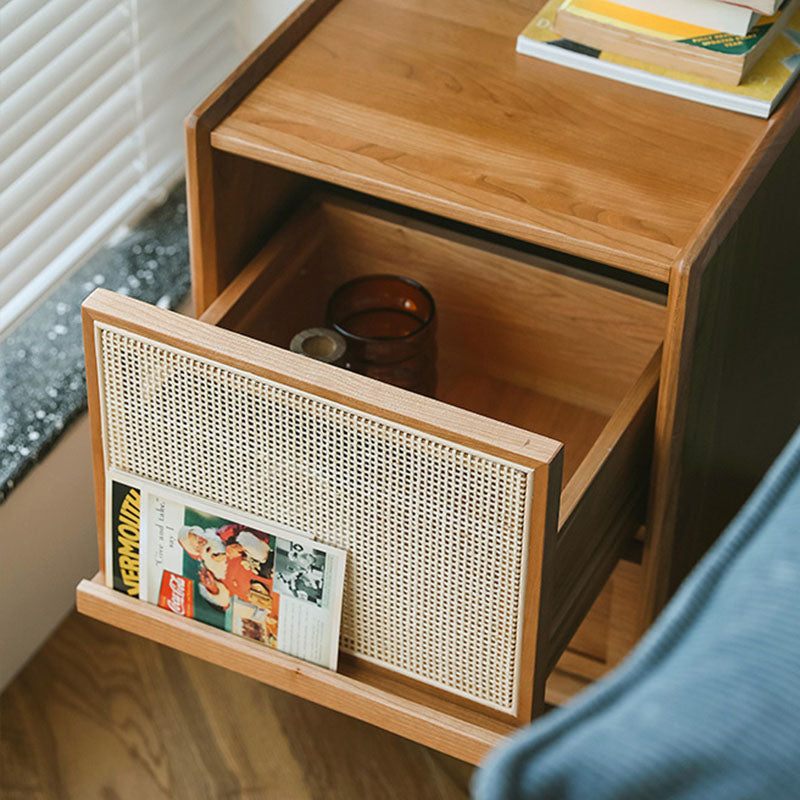 Zeitgenössischer Bett Nachttisch 2 Schubladen Akzenttisch Nachttisch