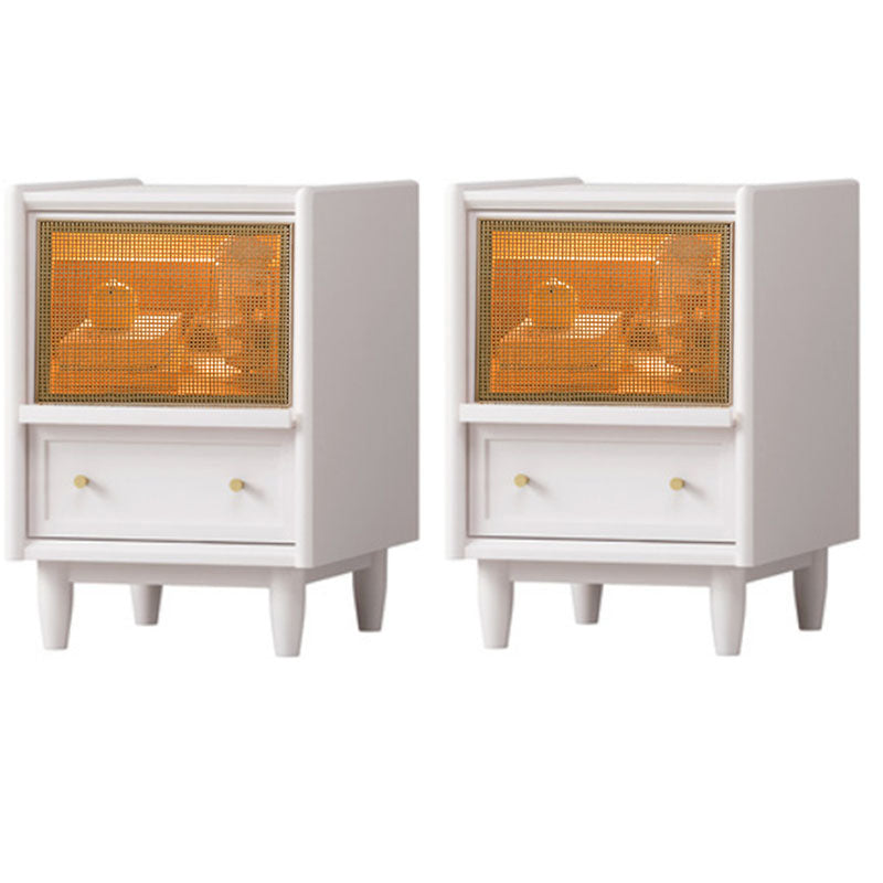 Zeitgenössischer Bett Nachttisch 2 Schubladen Akzenttisch Nachttisch