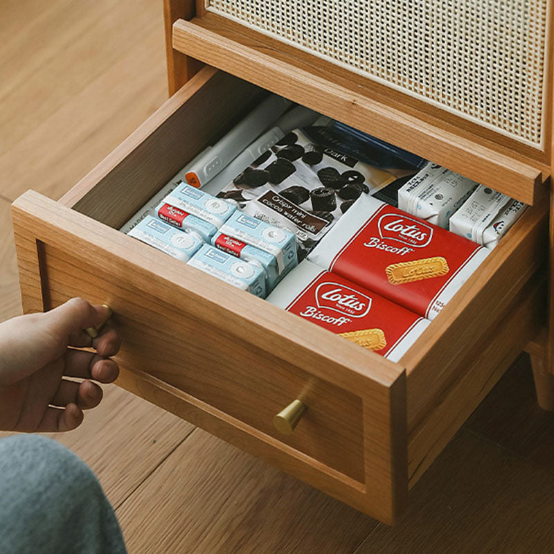 Zeitgenössischer Bett Nachttisch 2 Schubladen Akzenttisch Nachttisch