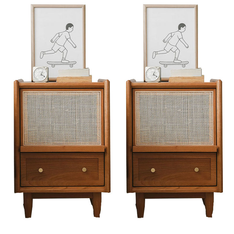 Zeitgenössischer Bett Nachttisch 2 Schubladen Akzenttisch Nachttisch