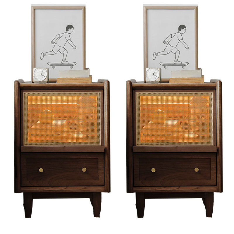 Zeitgenössischer Bett Nachttisch 2 Schubladen Akzenttisch Nachttisch