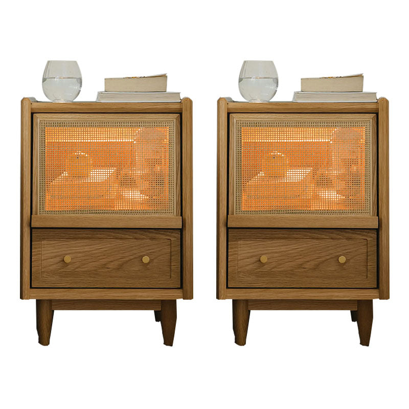 Zeitgenössischer Bett Nachttisch 2 Schubladen Akzenttisch Nachttisch