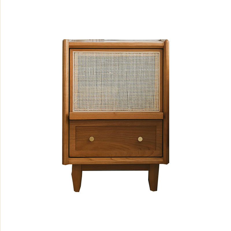Wicker & Rattan Moderner Nachttisch Massivholz Aufbewahrung Nachttisch