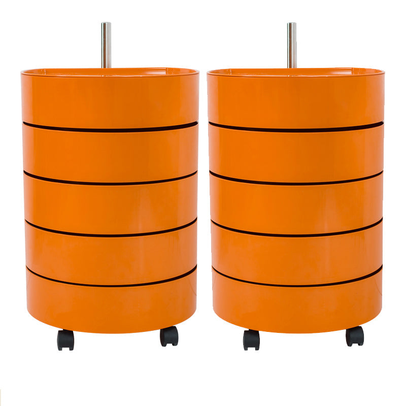 Drawer Storage Bed Nightstand Metal and Plastic Nightstand 28" Tall 4 Drawer