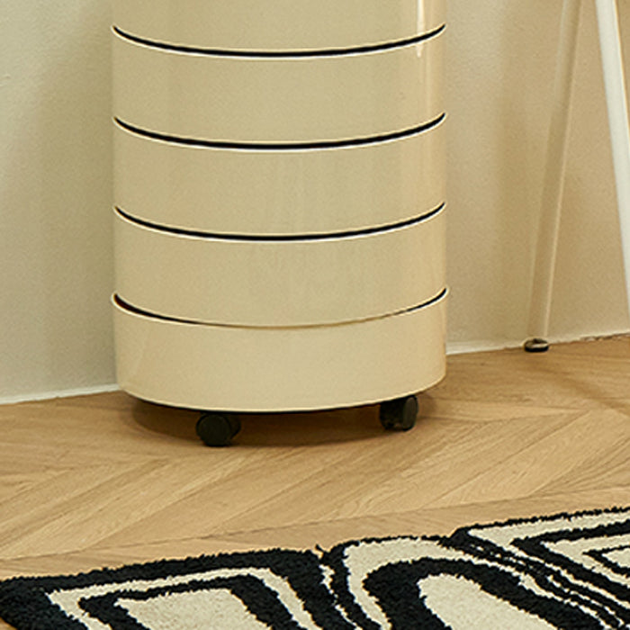 Tiroir rangement lit de nuit en métal et table de chevet en plastique 28 "de haut 4 tiroir