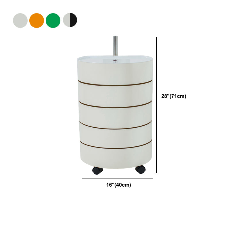 Tiroir rangement lit de nuit en métal et table de chevet en plastique 28 "de haut 4 tiroir