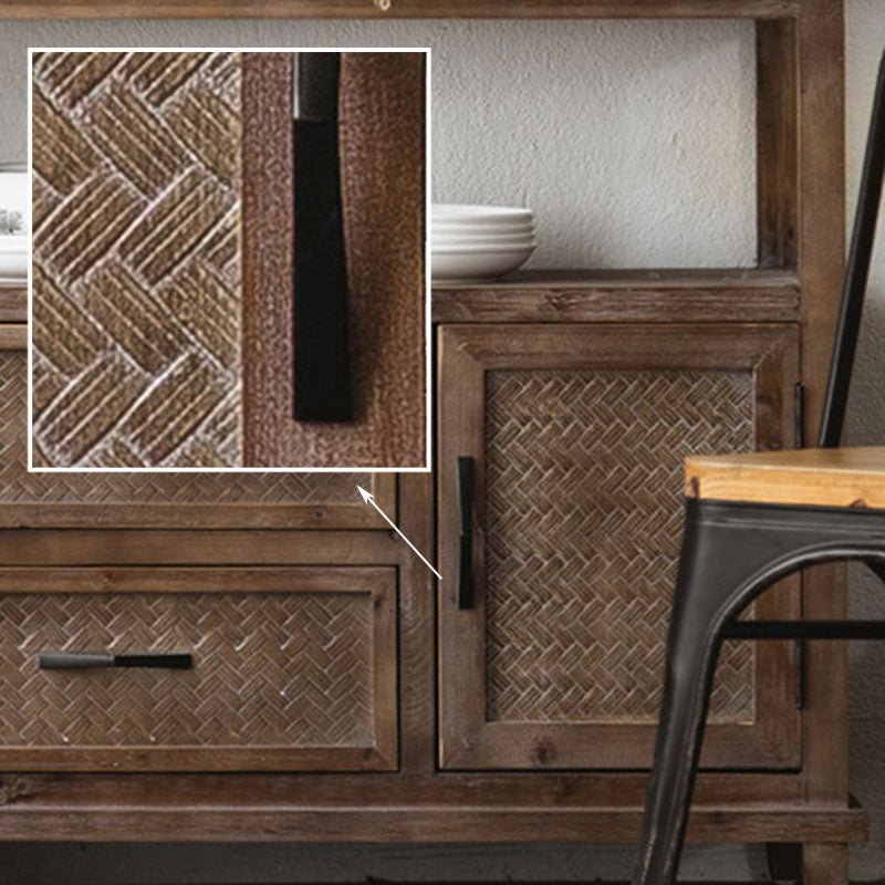 Cassa di stoccaggio tradizionale americano in difficoltà in legno.