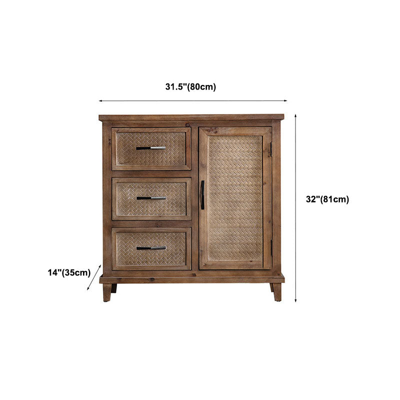 Cassa di stoccaggio tradizionale americano in difficoltà in legno.