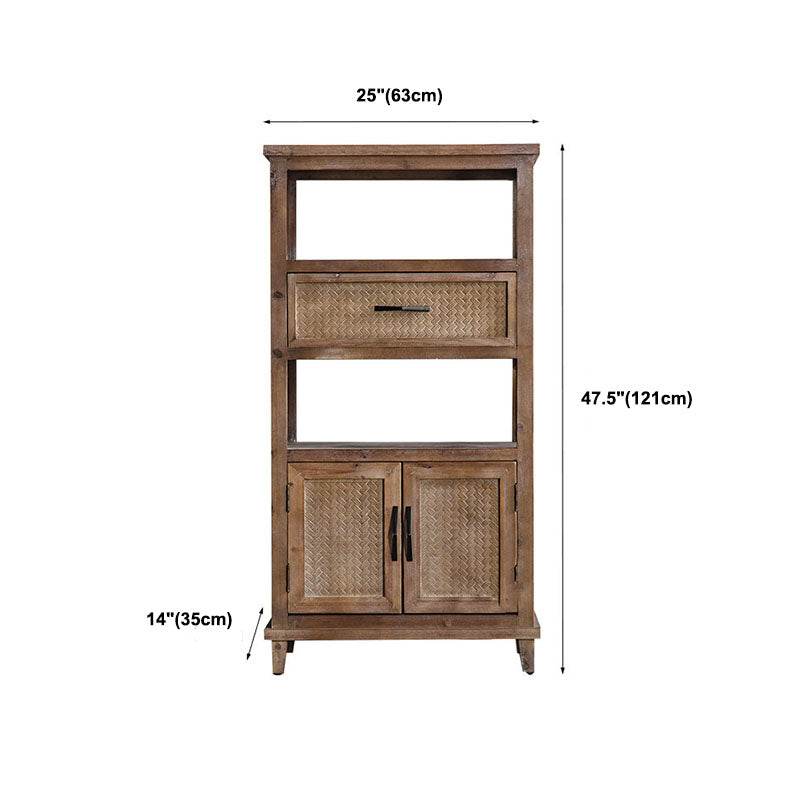 Cassa di stoccaggio tradizionale americano in difficoltà in legno.