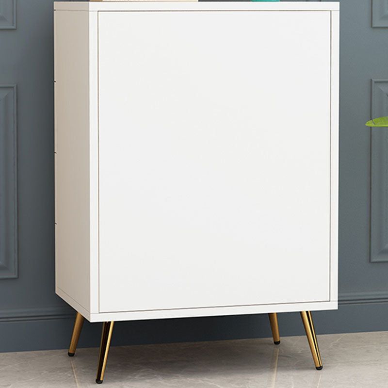 Klassieke glamour witte opbergkist verticaal houten dressoir voor slaapkamer