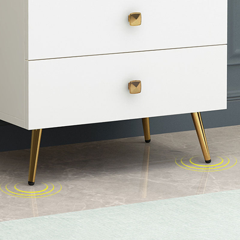 Klassieke glamour witte opbergkist verticaal houten dressoir voor slaapkamer