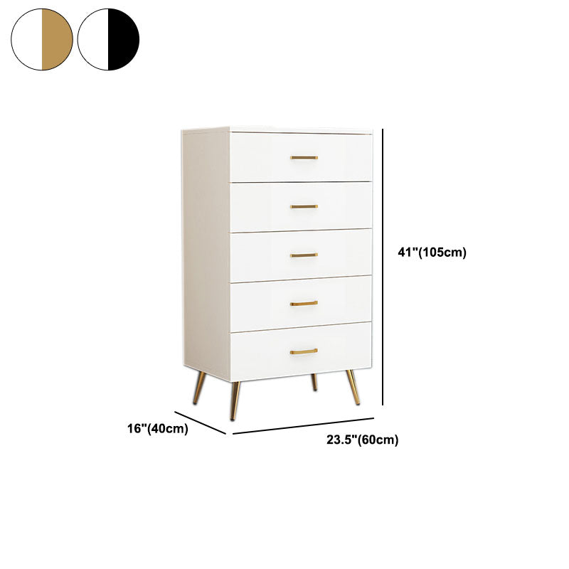 Klassieke glamour witte opbergkist verticaal houten dressoir voor slaapkamer