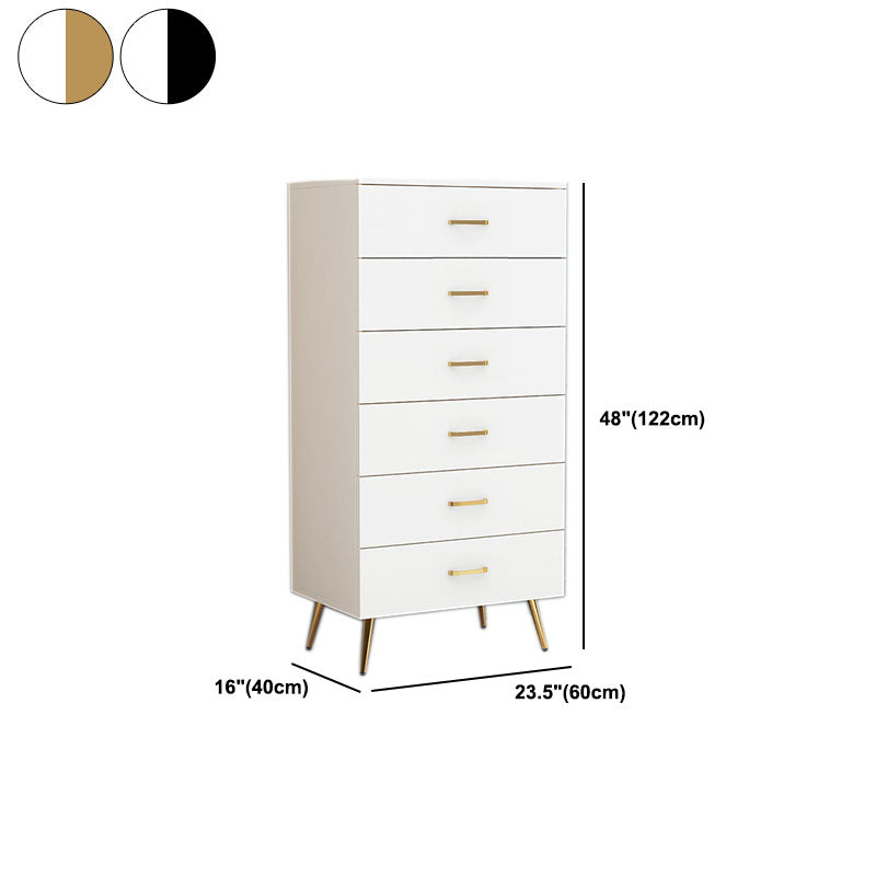 Klassieke glamour witte opbergkist verticaal houten dressoir voor slaapkamer