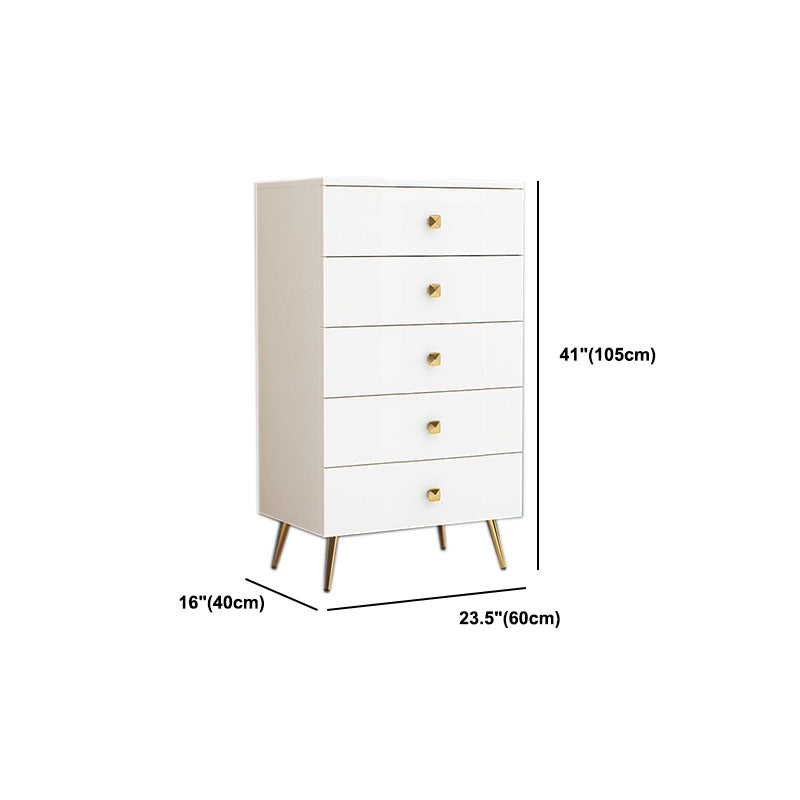 Klassieke glamour witte opbergkist verticaal houten dressoir voor slaapkamer