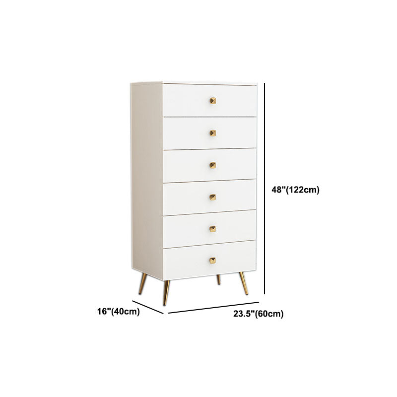 Klassieke glamour witte opbergkist verticaal houten dressoir voor slaapkamer