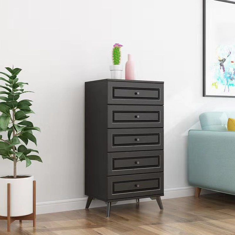 Eigentijdse zachte close laden opbergkast houten dressoir met metalen voeten