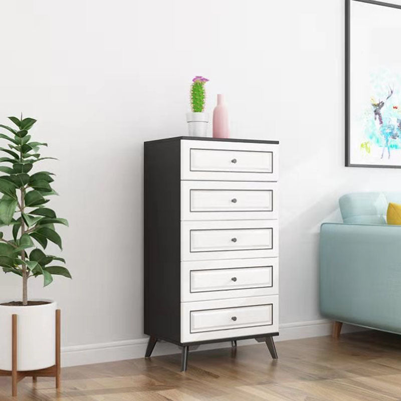 Eigentijdse zachte close laden opbergkast houten dressoir met metalen voeten