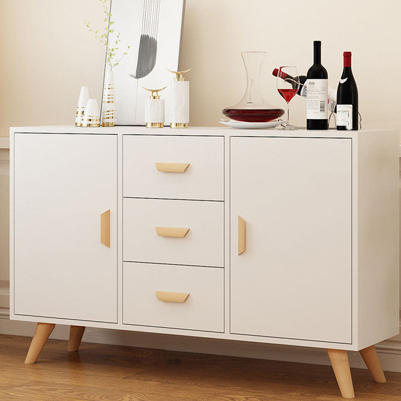 Contemporary Combo Dresser Wooden Bedroom Storage Chest Dresser with Drawers and Doors