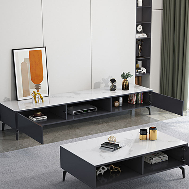 TV Cabinet Simple Modern Light Luxury Living Room Combination Tempered Glass TV Stand Clearhalo 'furn' 'furn_tv_stands_entertainment_centers' 'Furniture' 'Living Room Furniture' 'TV Stands & Entertainment Centers' 'TV Stands & Media Storage Furniture' 'tv_stands_entertainment_centers' 5798989