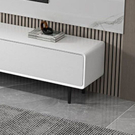 Console per stand TV in legno con cassetti, moderno supporto TV in bianco