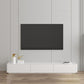 Scandinavian TV Console, White TV Stand with Drawers for Living Room