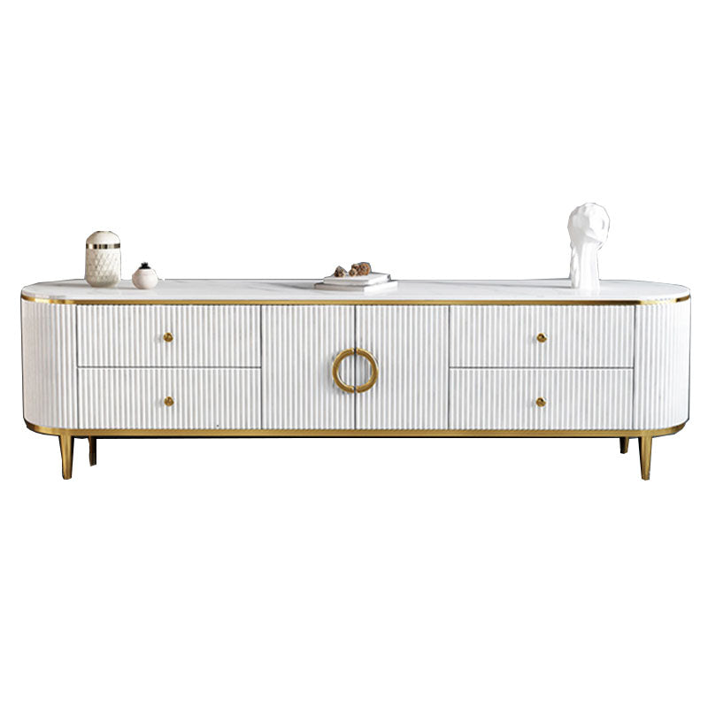 White Glam TV Stand Metal TV Console with 4 Drawers Included https: res.litfad.com site img item 2022 08 14 5799103 1200x1200.jpg Clearhalo 'furn' 'furn_tv_stands_entertainment_centers' 'Furniture' 'Living Room Furniture' 'TV Stands & Entertainment Centers' 'TV Stands & Media Storage Furniture' 'tv_stands_entertainment_centers' 5799103