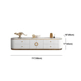 White Glam TV Stand Metal TV Console with 4 Drawers Included Clearhalo 'furn' 'furn_tv_stands_entertainment_centers' 'Furniture' 'Living Room Furniture' 'TV Stands & Entertainment Centers' 'TV Stands & Media Storage Furniture' 'tv_stands_entertainment_centers' 5799112