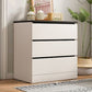 Contemporary Chest Dresser Wooden Storage Chest with Soft-Close Drawers 24"L x 16"W x 27"H White-Black 3 Clearhalo 'Bedroom Furniture' 'Dressers & Chests' 'dressers_chests' 'furn' 'furn_dressers_chests' 'Furniture' 5799124