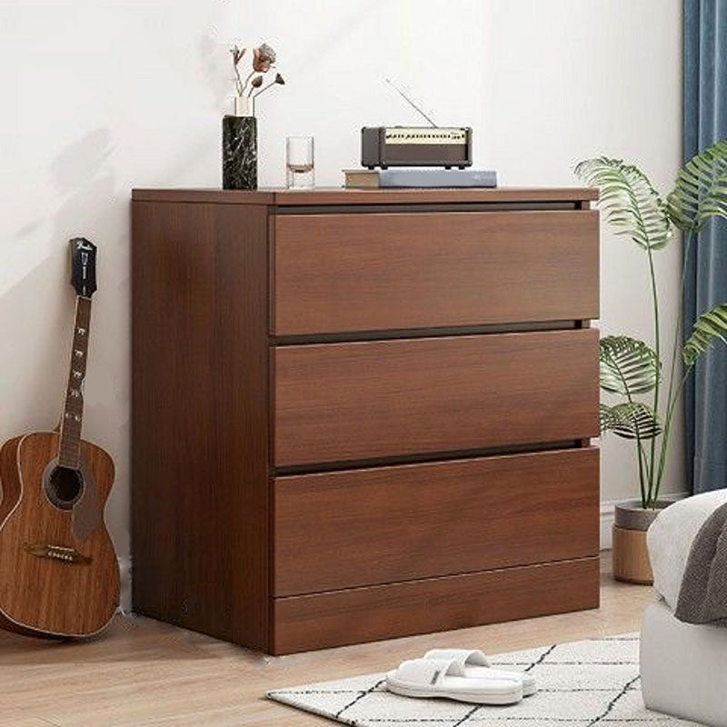 Contemporary Chest Dresser Wooden Storage Chest with Soft-Close Drawers 24"L x 16"W x 27"H Walnut 3 Clearhalo 'Bedroom Furniture' 'Dressers & Chests' 'dressers_chests' 'furn' 'furn_dressers_chests' 'Furniture' 5799126