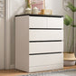 Contemporary Chest Dresser Wooden Storage Chest with Soft-Close Drawers 24"L x 16"W x 35"H White-Black 5 Clearhalo 'Bedroom Furniture' 'Dressers & Chests' 'dressers_chests' 'furn' 'furn_dressers_chests' 'Furniture' 5799146