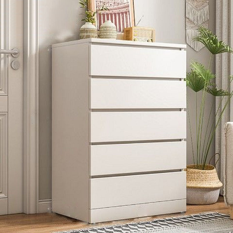 Contemporary Chest Dresser Wooden Storage Chest with Soft-Close Drawers 24"L x 16"W x 43"H White 5 Clearhalo 'Bedroom Furniture' 'Dressers & Chests' 'dressers_chests' 'furn' 'furn_dressers_chests' 'Furniture' 5799154